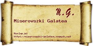 Miserovszki Galatea névjegykártya